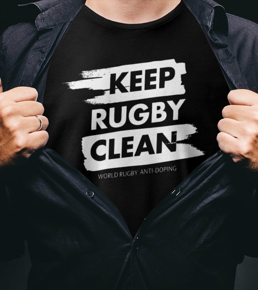 Keep Rugby Clean World Rugby Anti-Doping T-Shirt