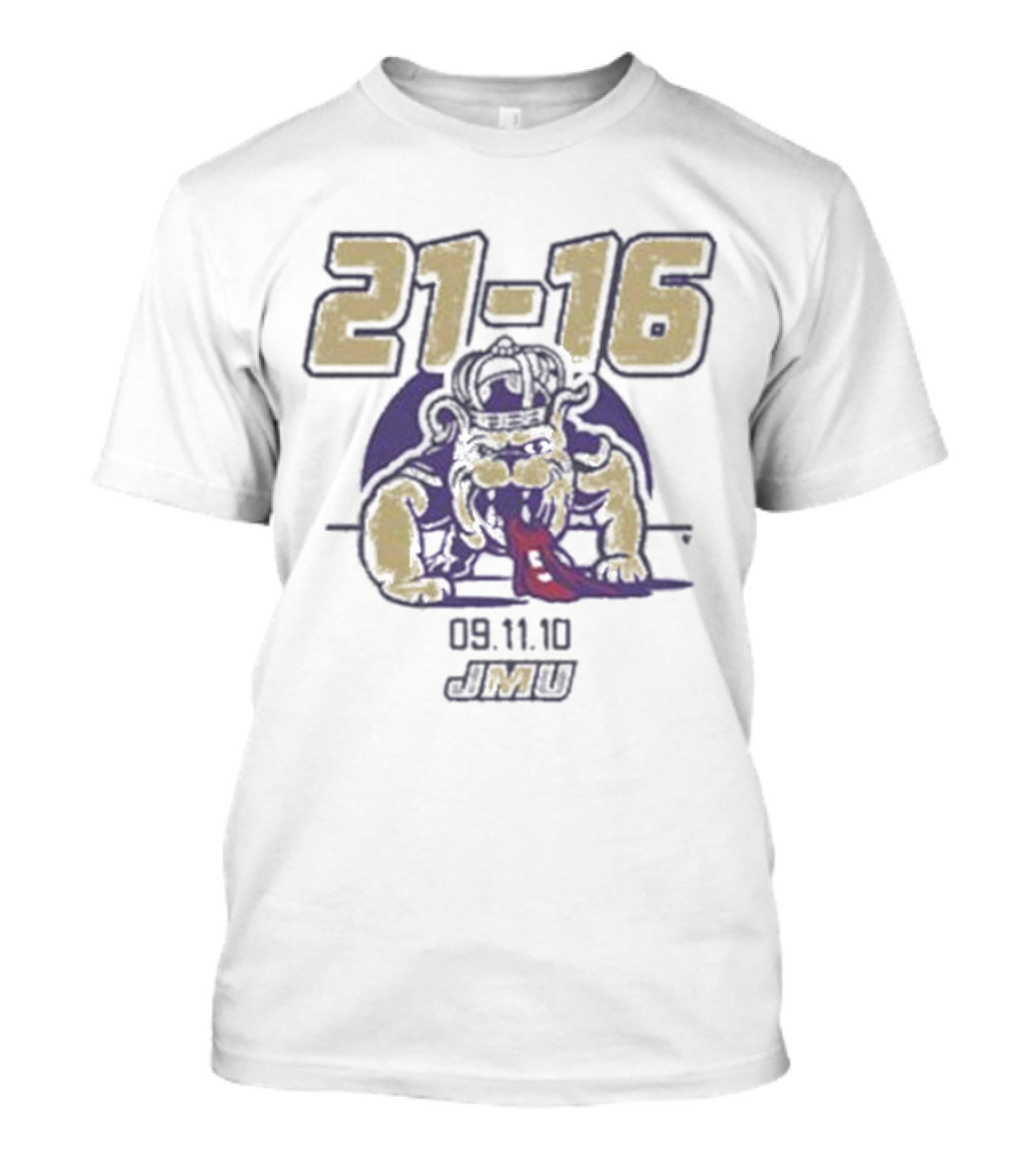 JMU 21-16 09.11.10 Football Dukes T-Shirt