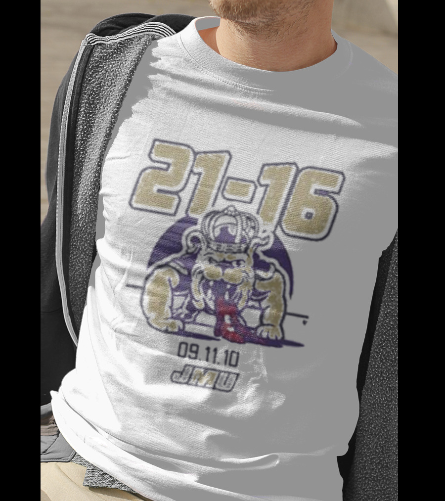 JMU 21-16 09.11.10 Football Dukes T-Shirt