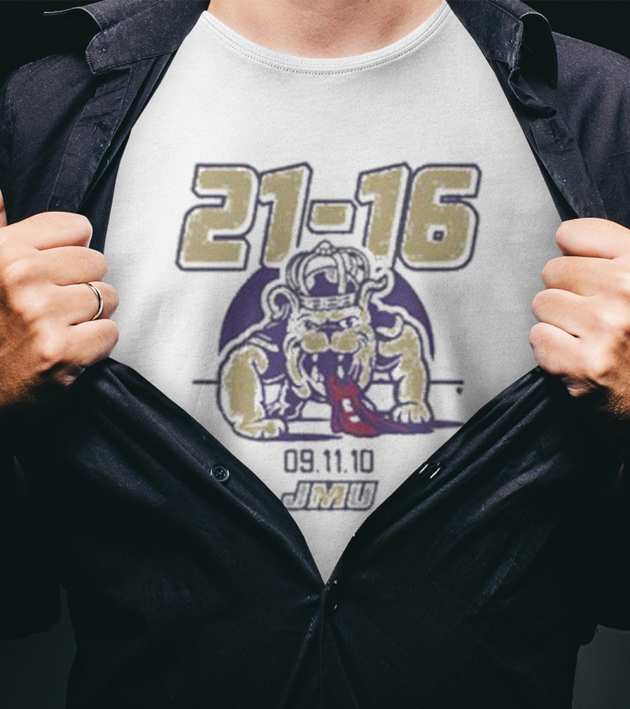 JMU 21-16 09.11.10 Football Dukes T-Shirt