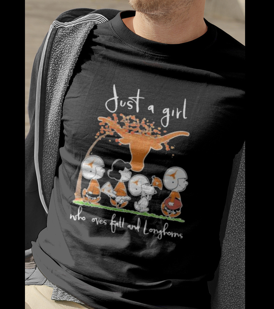 Just A Girl Who Loves Fall And Longhorns T-Shirt