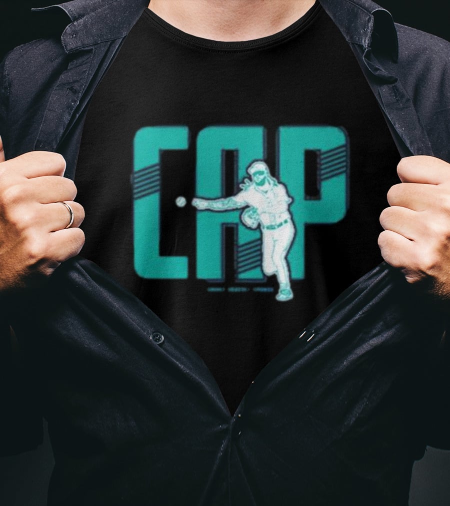 CAP Simply Seattle Sports Baseball Pitcher T-Shirt