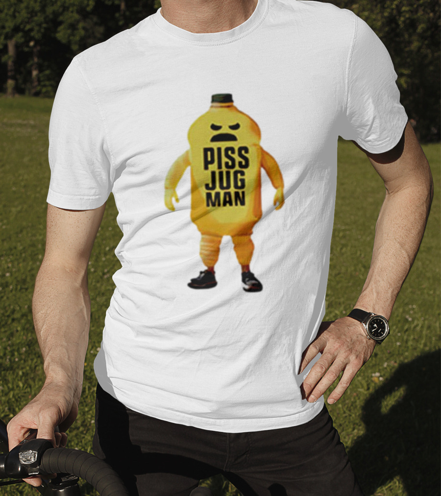 Piss Jug Man Mascot Character With Attitude And Sneakers T-Shirt