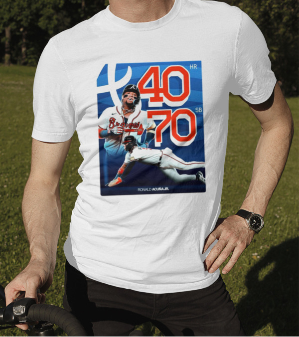 Ronald Acuña Jr Braves 40 HR 70 SB Club T-Shirt