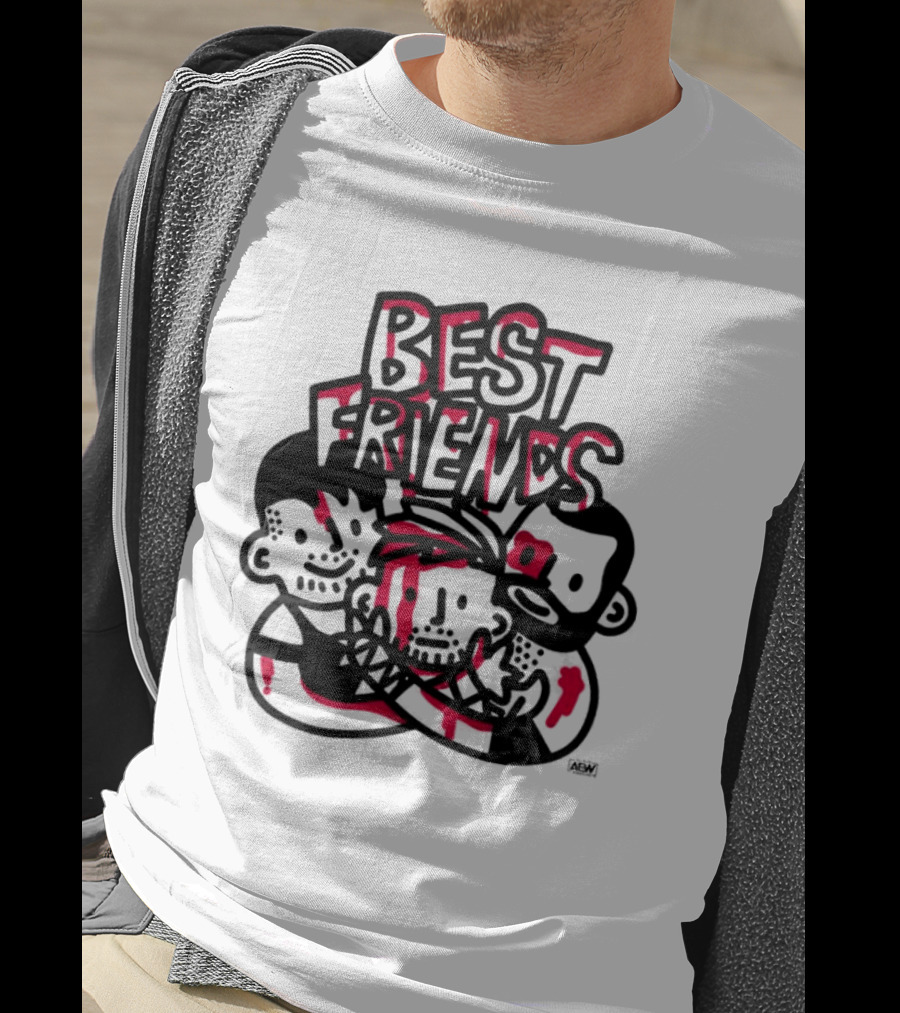 Best Friends AEW With Blood Brothers Orange Cassidy Trio T-Shirt