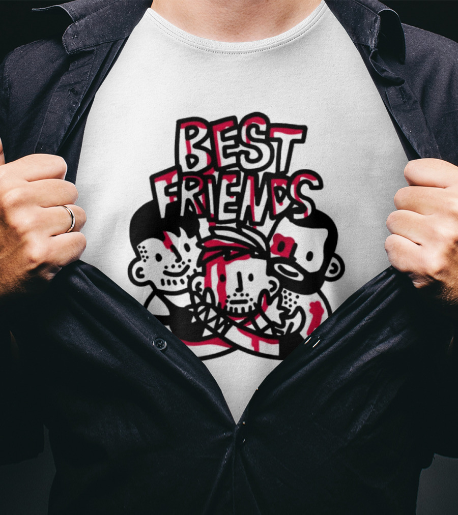 Best Friends AEW With Blood Brothers Orange Cassidy Trio T-Shirt