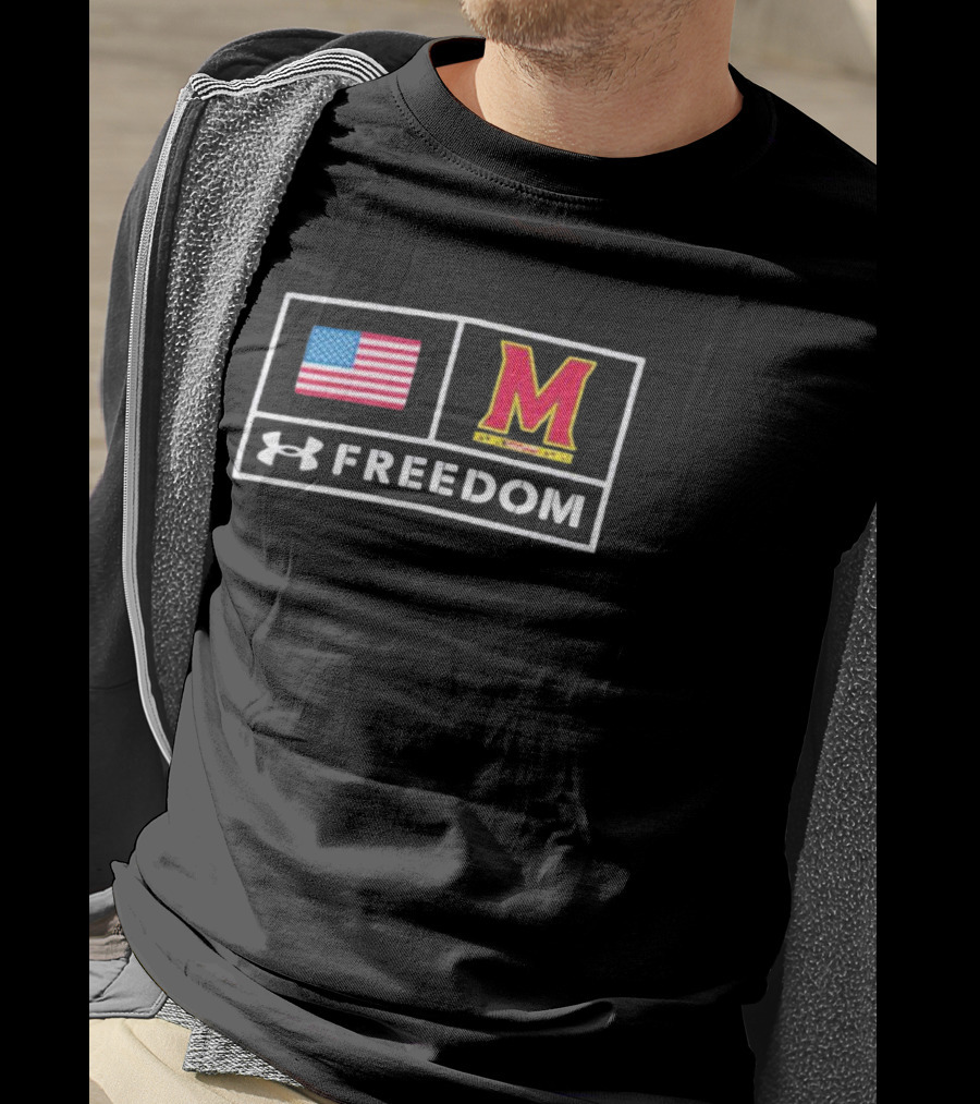 Under Armour Freedom Maryland Terrapins American Flag M T-Shirt