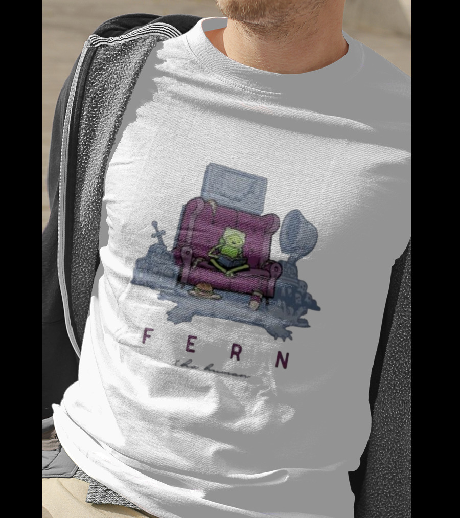 Fern The Human Adventure Time Sitting On Couch T-Shirt
