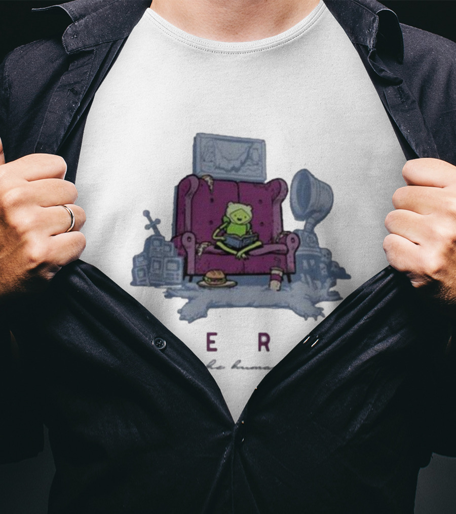 Fern The Human Adventure Time Sitting On Couch T-Shirt