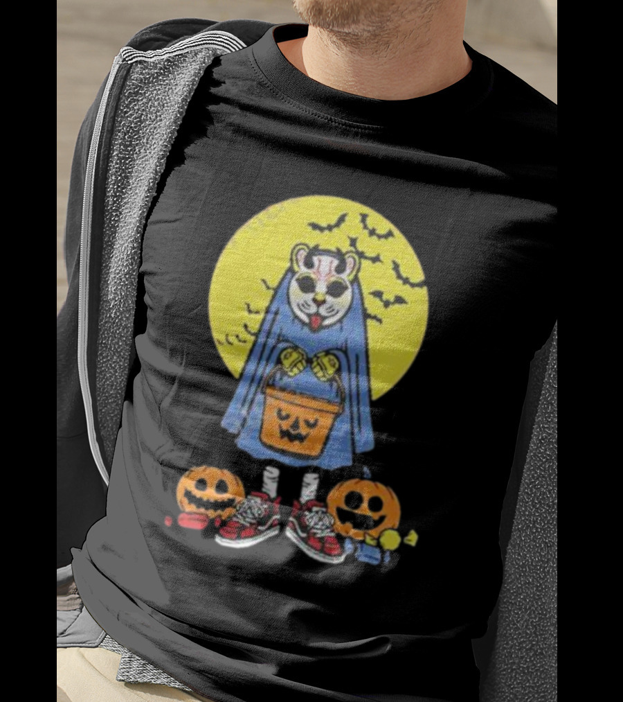 Home Team Trick Or Treat Halloween Costume With Pumpkins And Bats T-Shirt