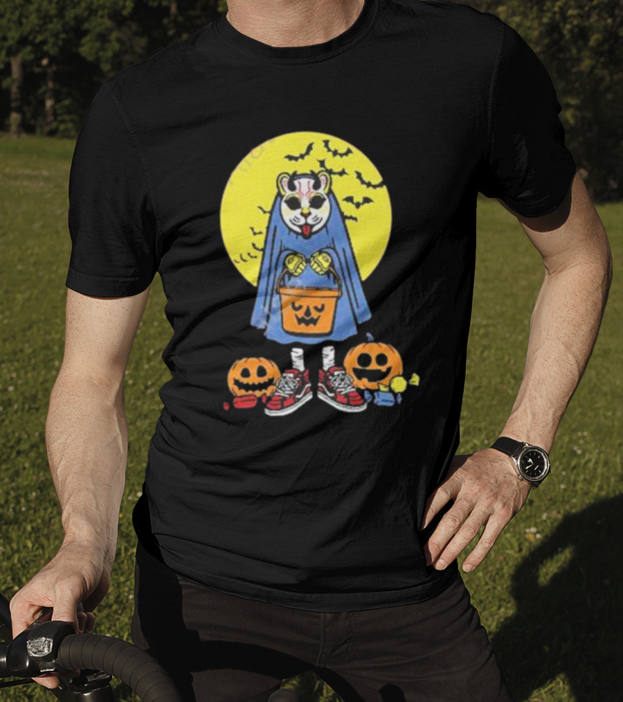 Home Team Trick Or Treat Halloween Costume With Pumpkins And Bats T-Shirt