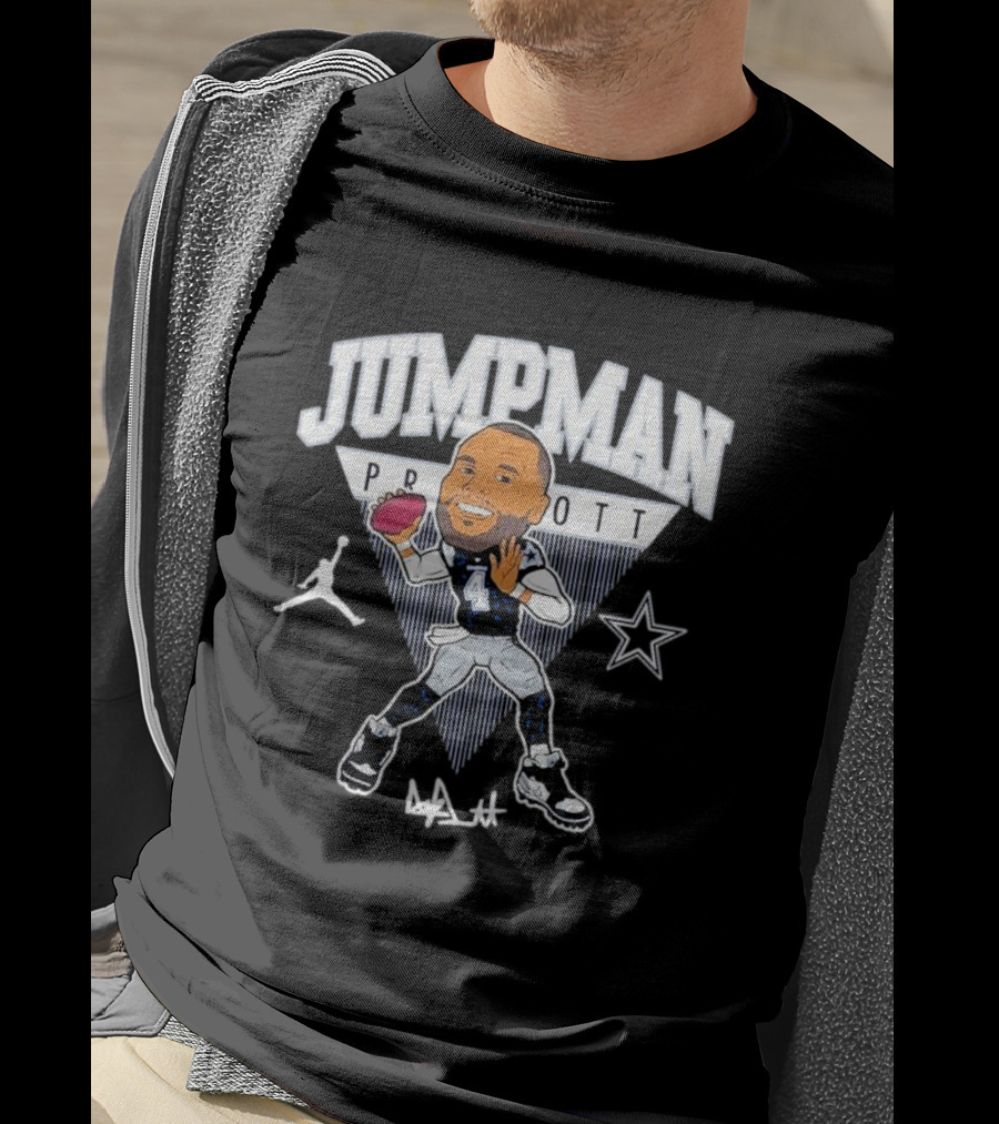 Jumpman Dak Prescott Dallas Cowboys Signature T-Shirt
