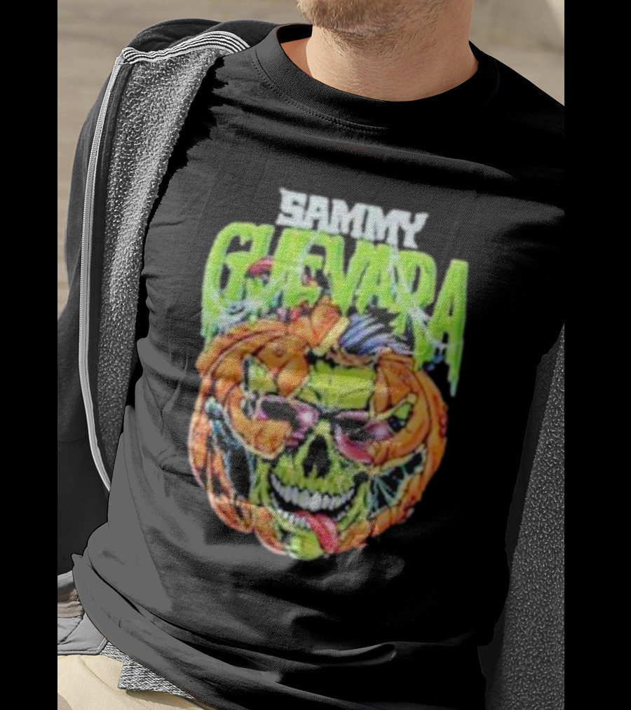 Sammy Guevara Goosebumps Halloween Pumpkin Skull T-Shirt