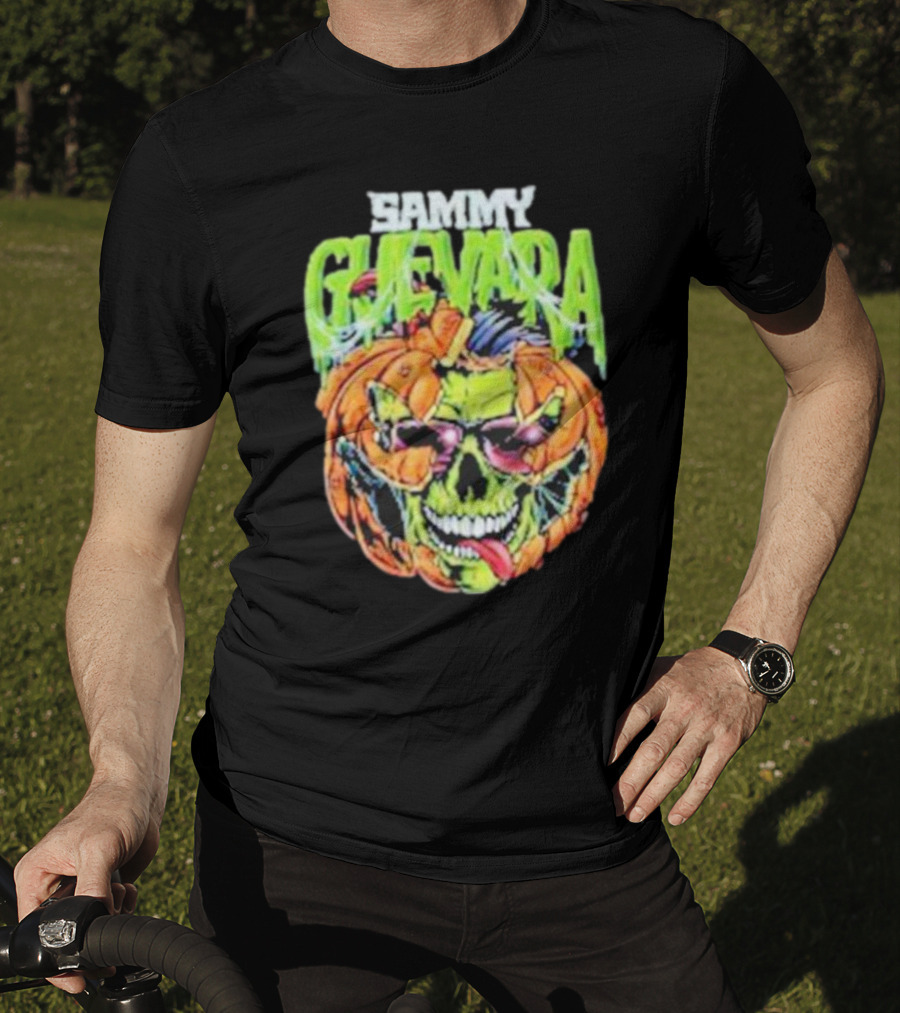 Sammy Guevara Goosebumps Halloween Pumpkin Skull T-Shirt