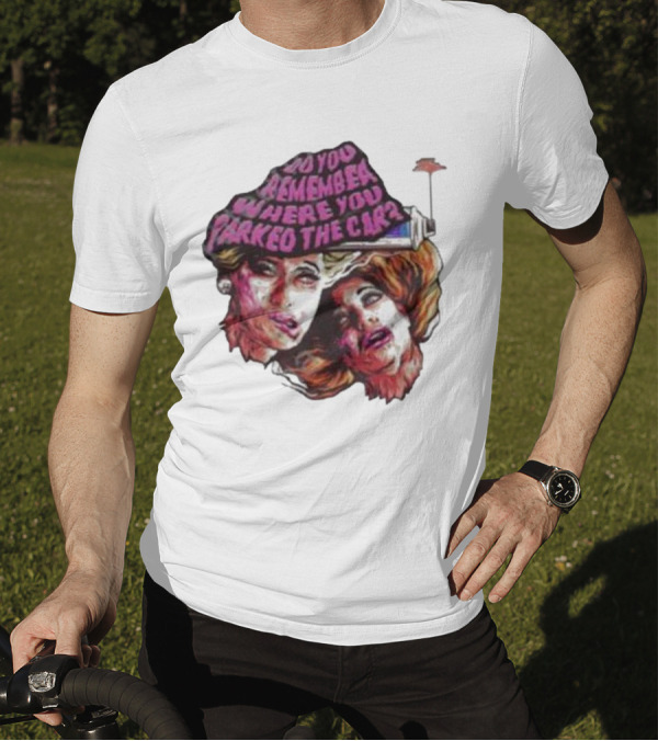 Do You Remember Where You Parked The Car Pop Art Style Retro Women Portraits T-Shirt