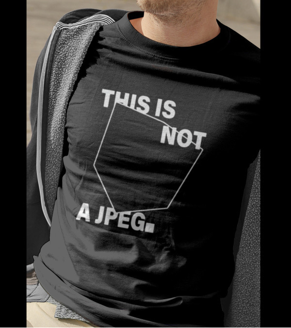Jasmine This Is Not A Jpeg Geometric Outline T-Shirt
