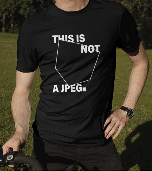 Jasmine This Is Not A Jpeg Geometric Outline T-Shirt