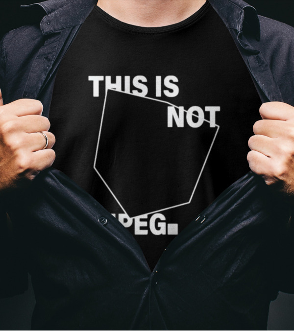 Jasmine This Is Not A Jpeg Geometric Outline T-Shirt