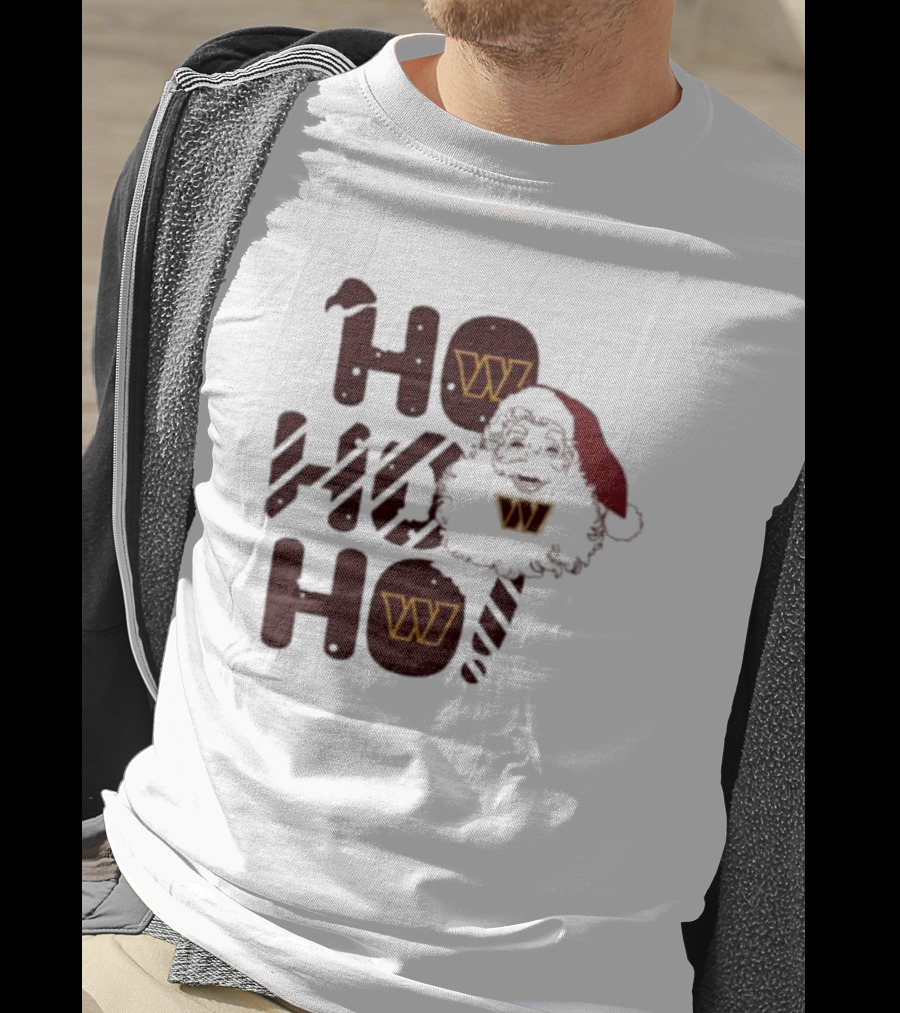 Washington Commanders Christmas Santa Ho Ho Ho T-Shirt