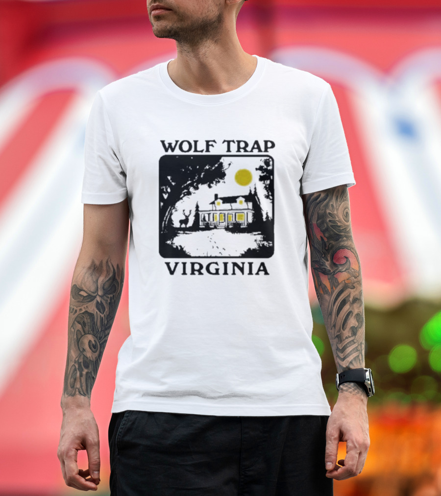 Wolf Trap Virginia Moonlit House Scene T-Shirt