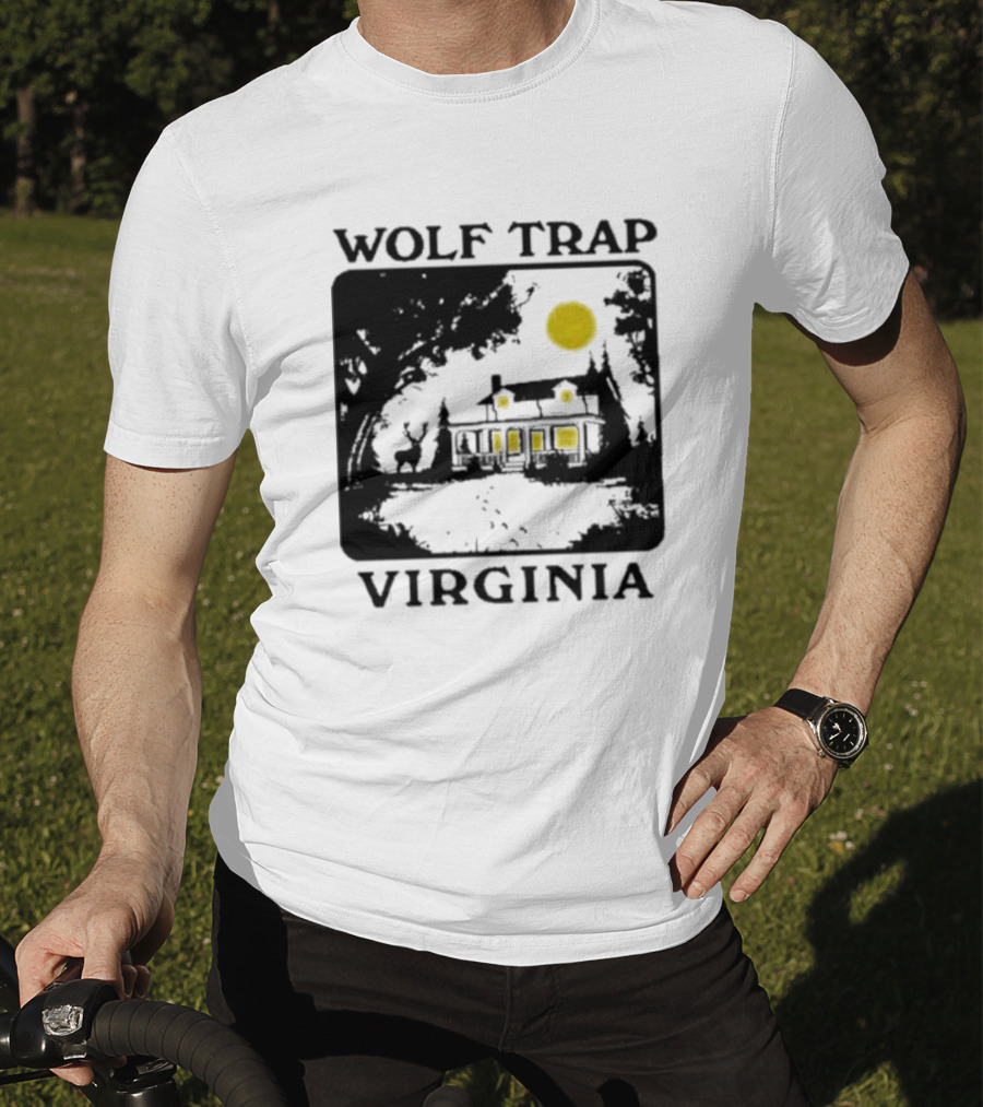 Wolf Trap Virginia Moonlit House Scene T-Shirt