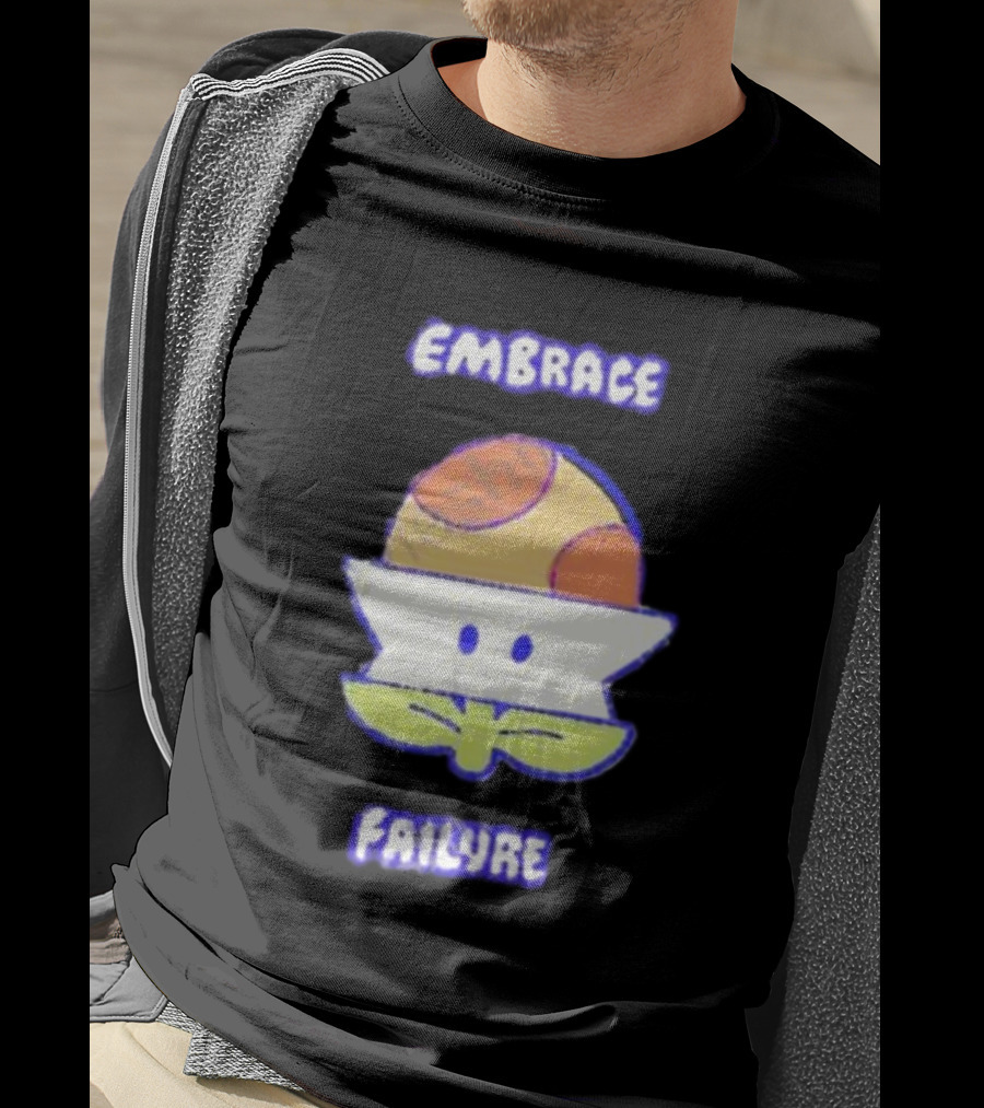 Embrace Failure Evantickles Pixel Mushroom T-Shirt