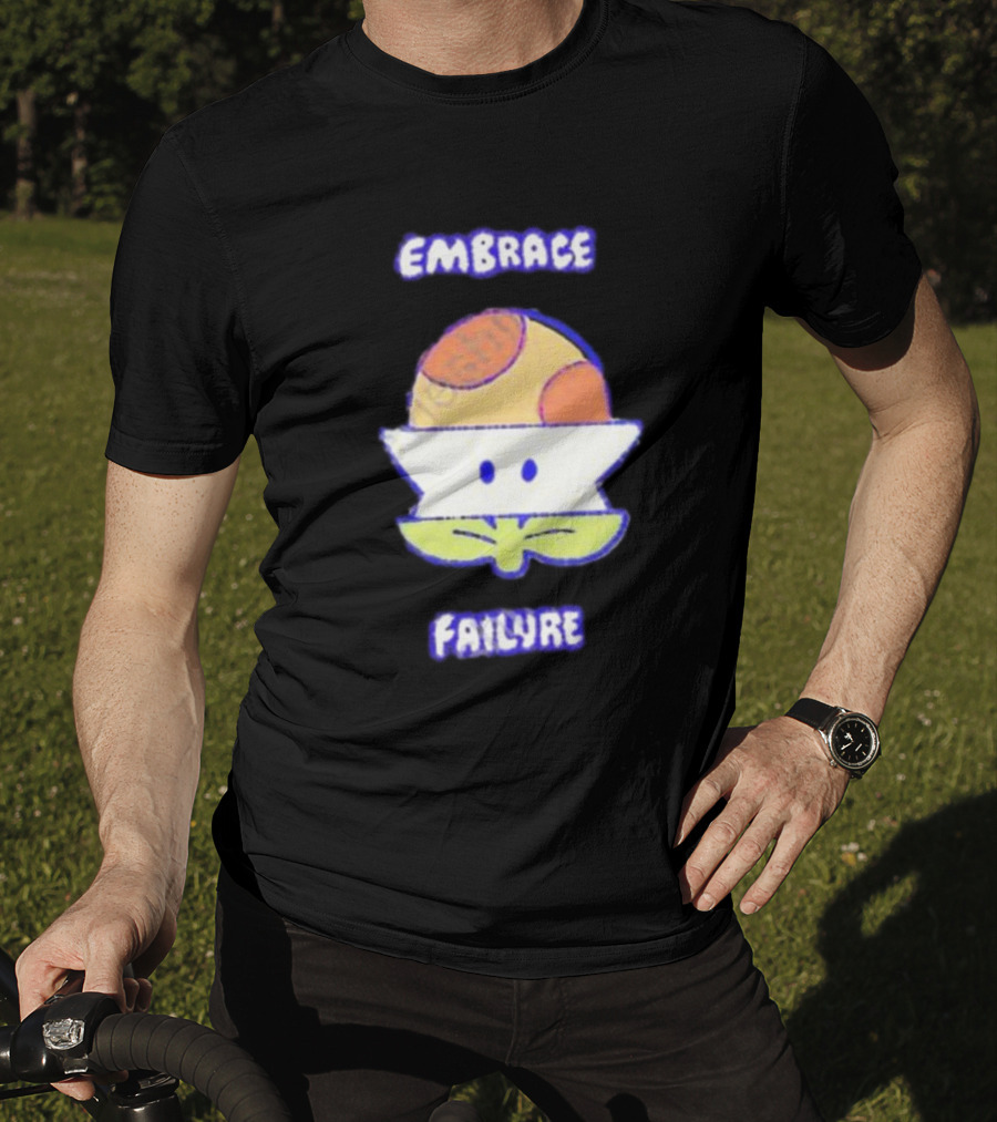 Embrace Failure Evantickles Pixel Mushroom T-Shirt