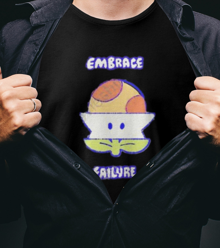 Embrace Failure Evantickles Pixel Mushroom T-Shirt