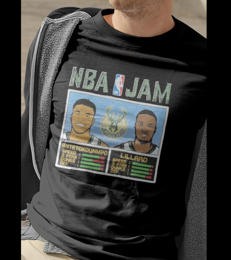 NBA Jam Milwaukee Bucks Antetokounmpo Lillard T-Shirt
