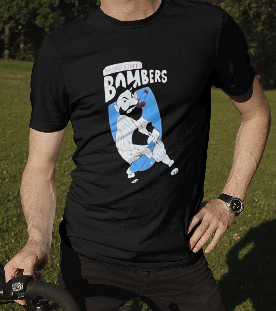 Phillies Marlins Playoff Broad Street Bombers Baseball Player With Bat And Beard T-Shirt