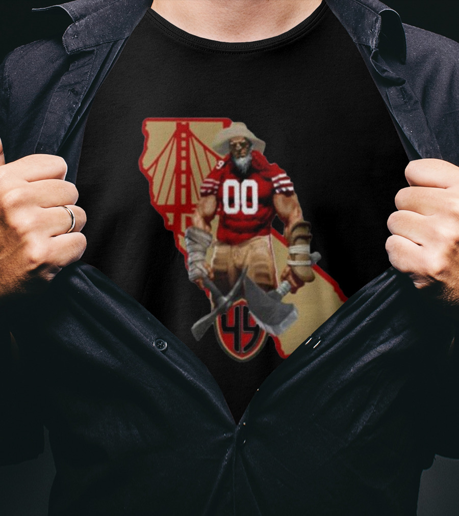 San Francisco Miner California Bridge 49er 00 Jersey T-Shirt