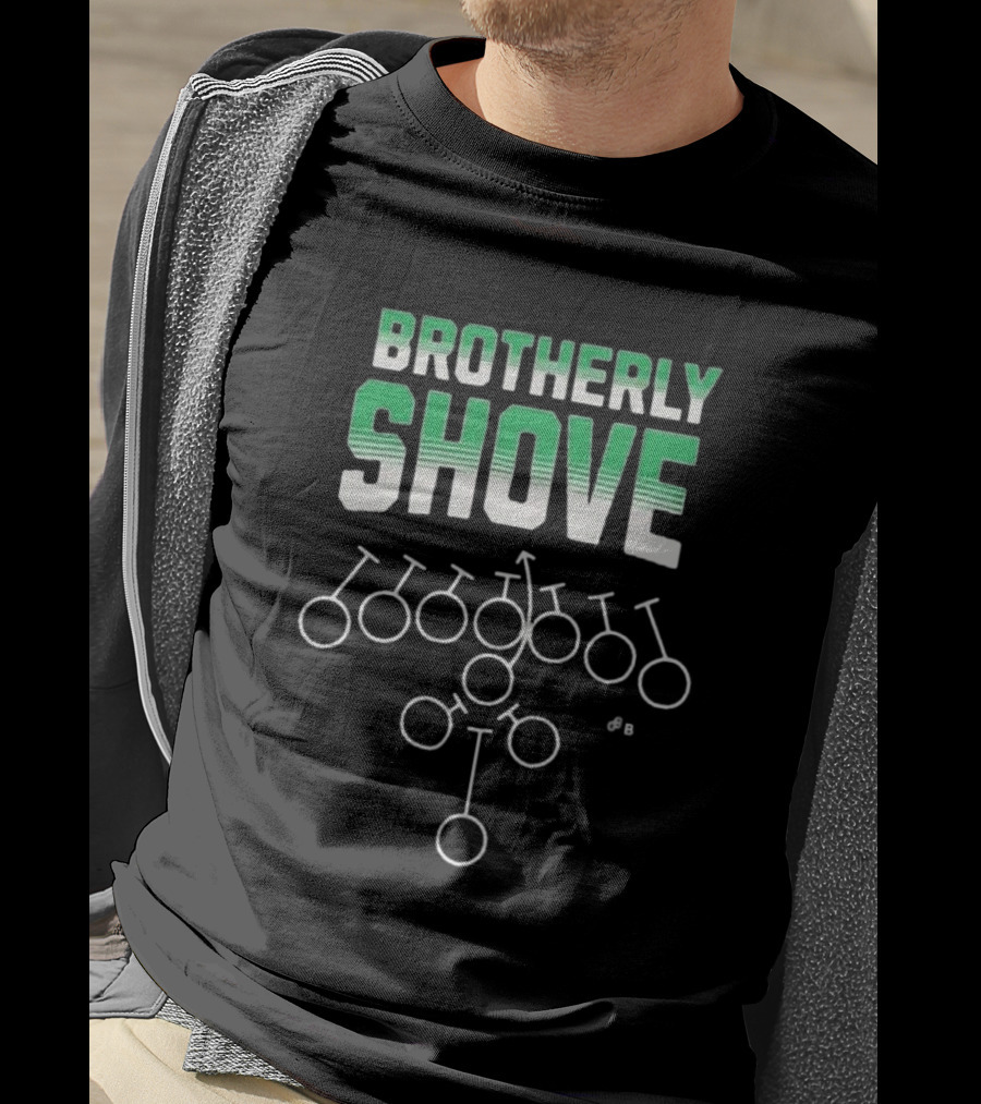 Philadelphia Eagles Brotherly Shove Football Play Diagram T-Shirt
