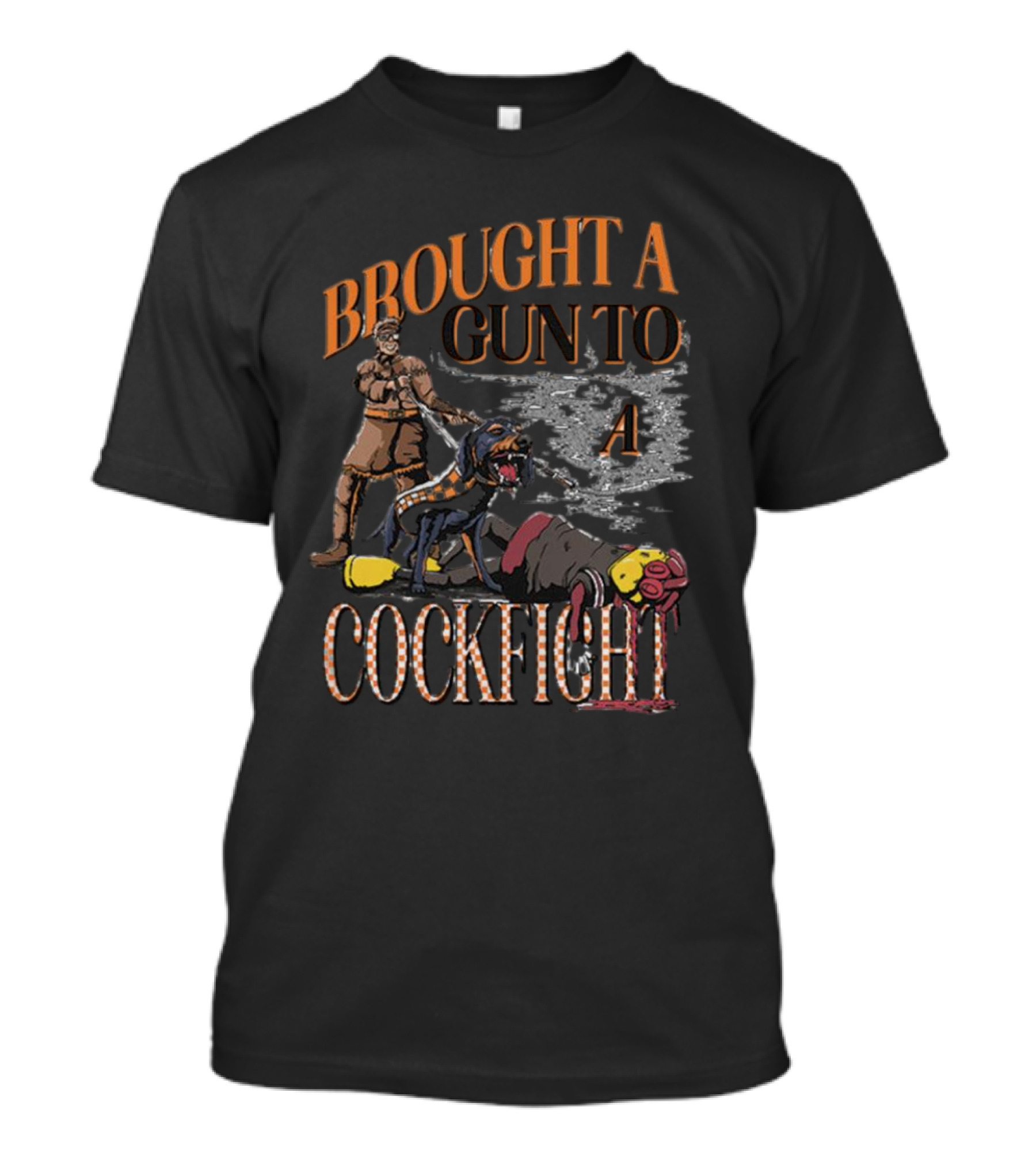 Brought A Gun To A Cockfight TN C Fight – Barstool U T-Shirt