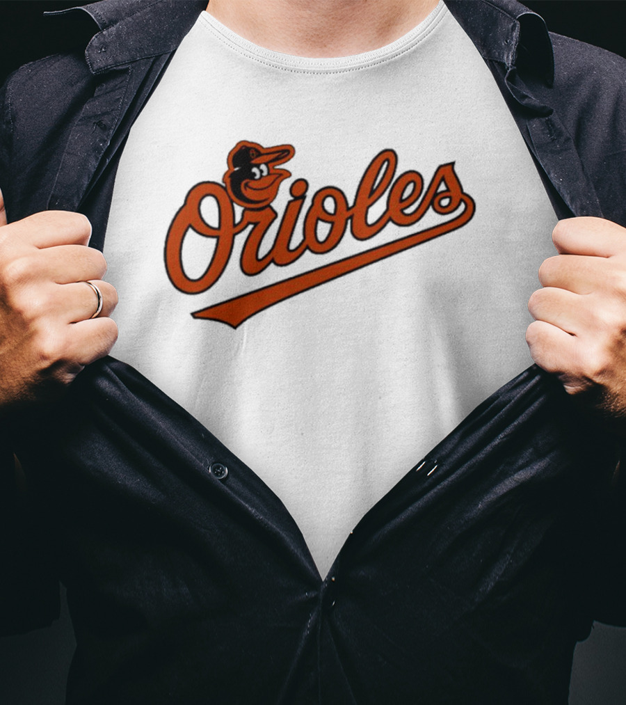 Orioles Baltimore Classic Script Logo Baseball Team T-Shirt
