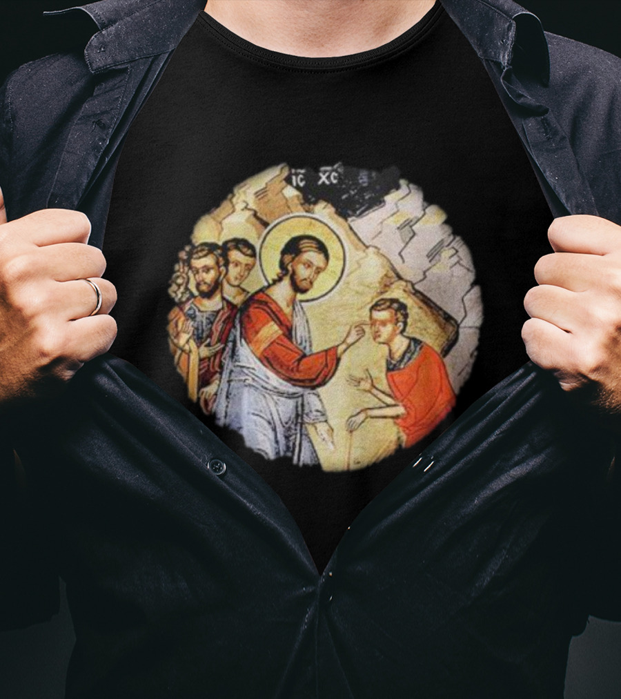 IC XC Jesus Byzantine Icon Healing Scene T-Shirt