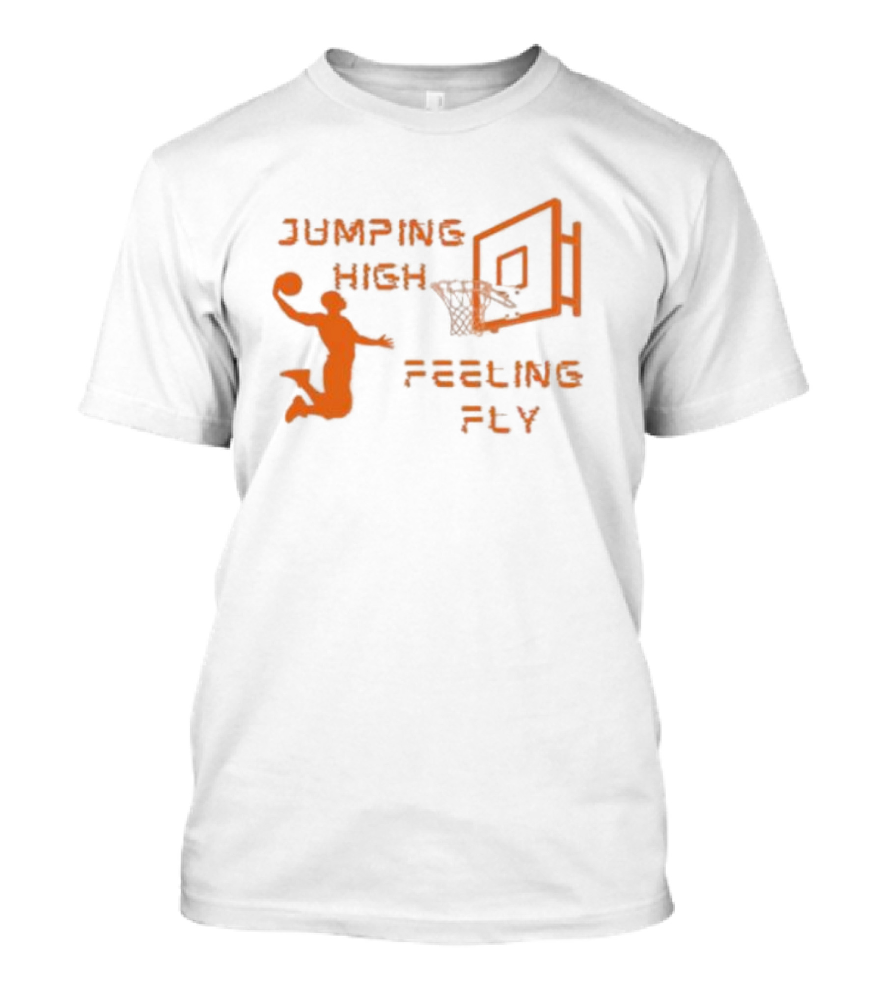 Jumping High Feeling Fly Basketball Dunk Hoops T-Shirt