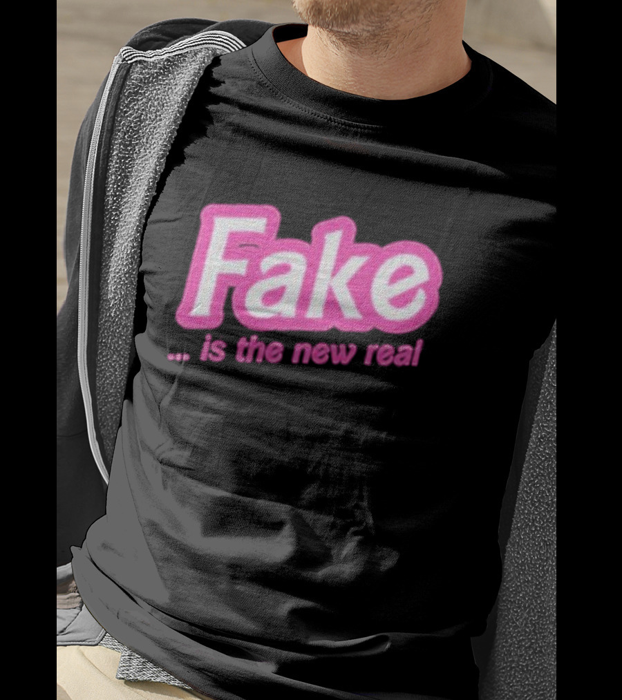 Beabimbo Fake Is The New Real Pink T-Shirt