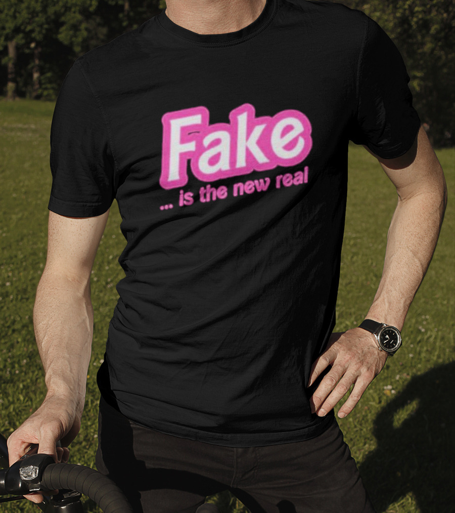 Beabimbo Fake Is The New Real Pink T-Shirt