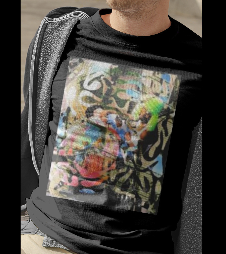 Riri And Rocky Ian Woods Merch Colorful Abstract Collage T-Shirt