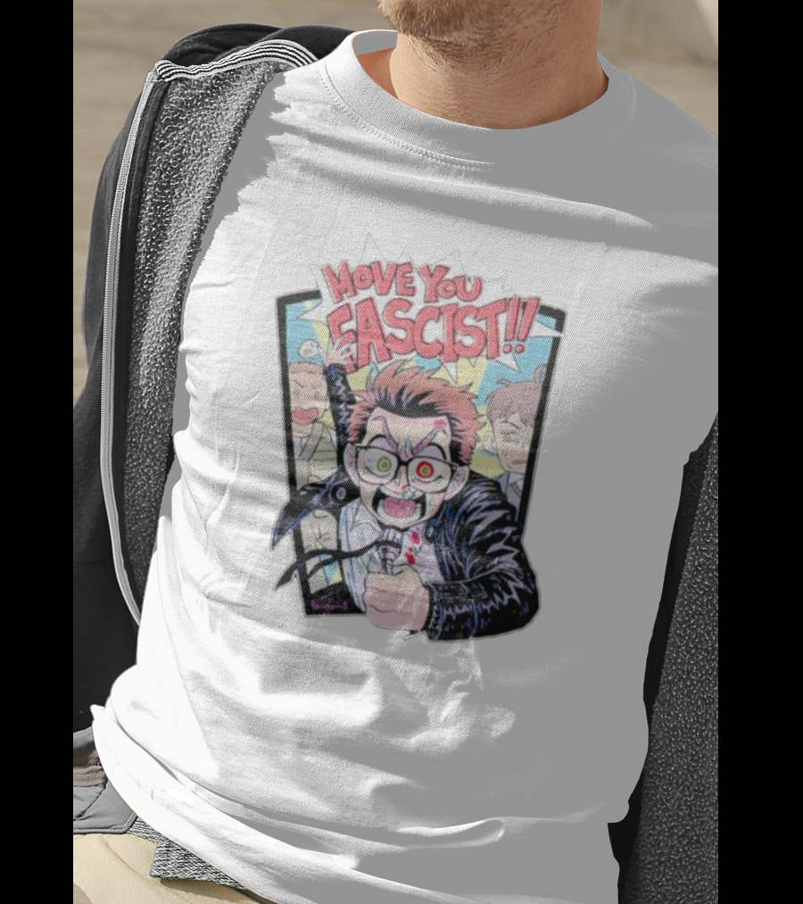 Feriowind Move You Fascist Comic Style Rage Manga Character Explosion T-Shirt