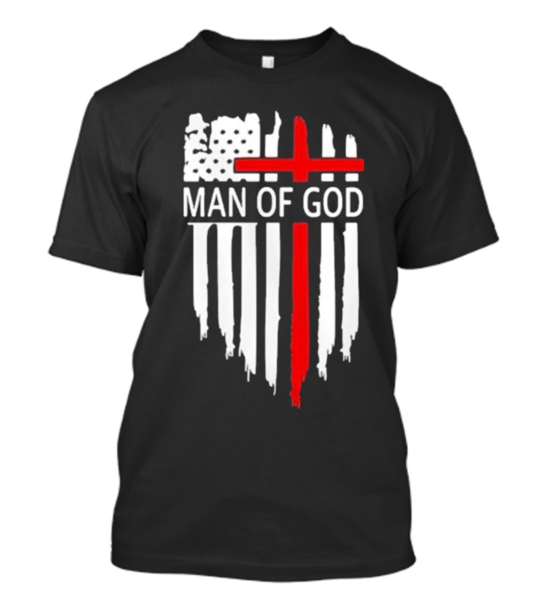 Man Of God American Flag Cross T-Shirt