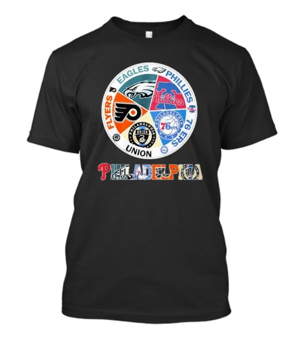Philadelphia Flyers Eagles Phillies 76Ers Union Team T-Shirt