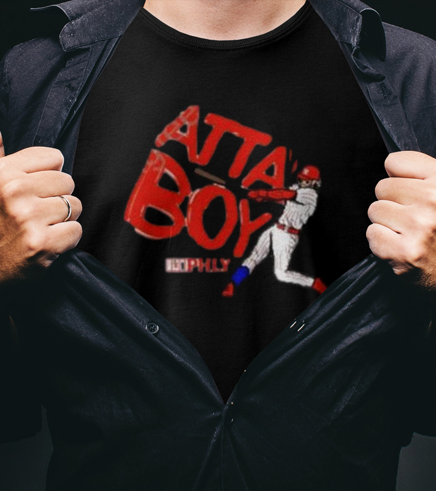 Phlylocker Atta Boy Baseball Phly Red White Player T-Shirt