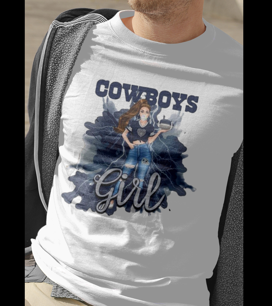 Cowboys Girl Unique Womens Dallas Cowboys Football Fan Fashion T-Shirt