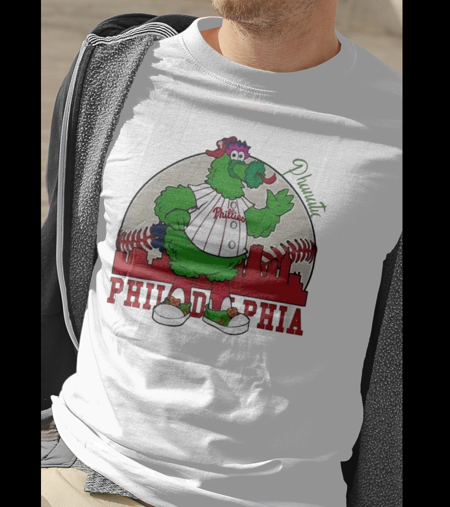 Philly Phanatic Philadelphia Skyline Baseball Phillies T-Shirt
