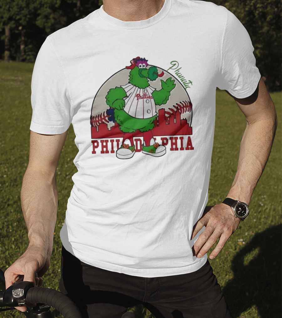 Philly Phanatic Philadelphia Skyline Baseball Phillies T-Shirt