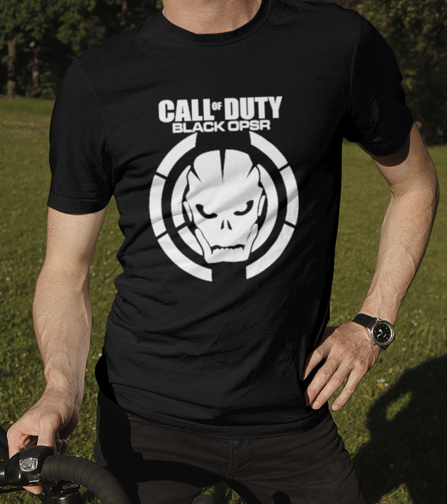 CALL OF DUTY BLACK OPSR Skull Emblem T-Shirt