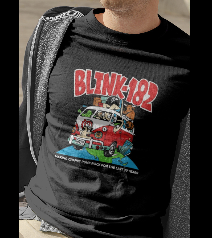 Blink-182 Making Crappy Punk Rock For The Last 30 Years Van Cartoon T-Shirt