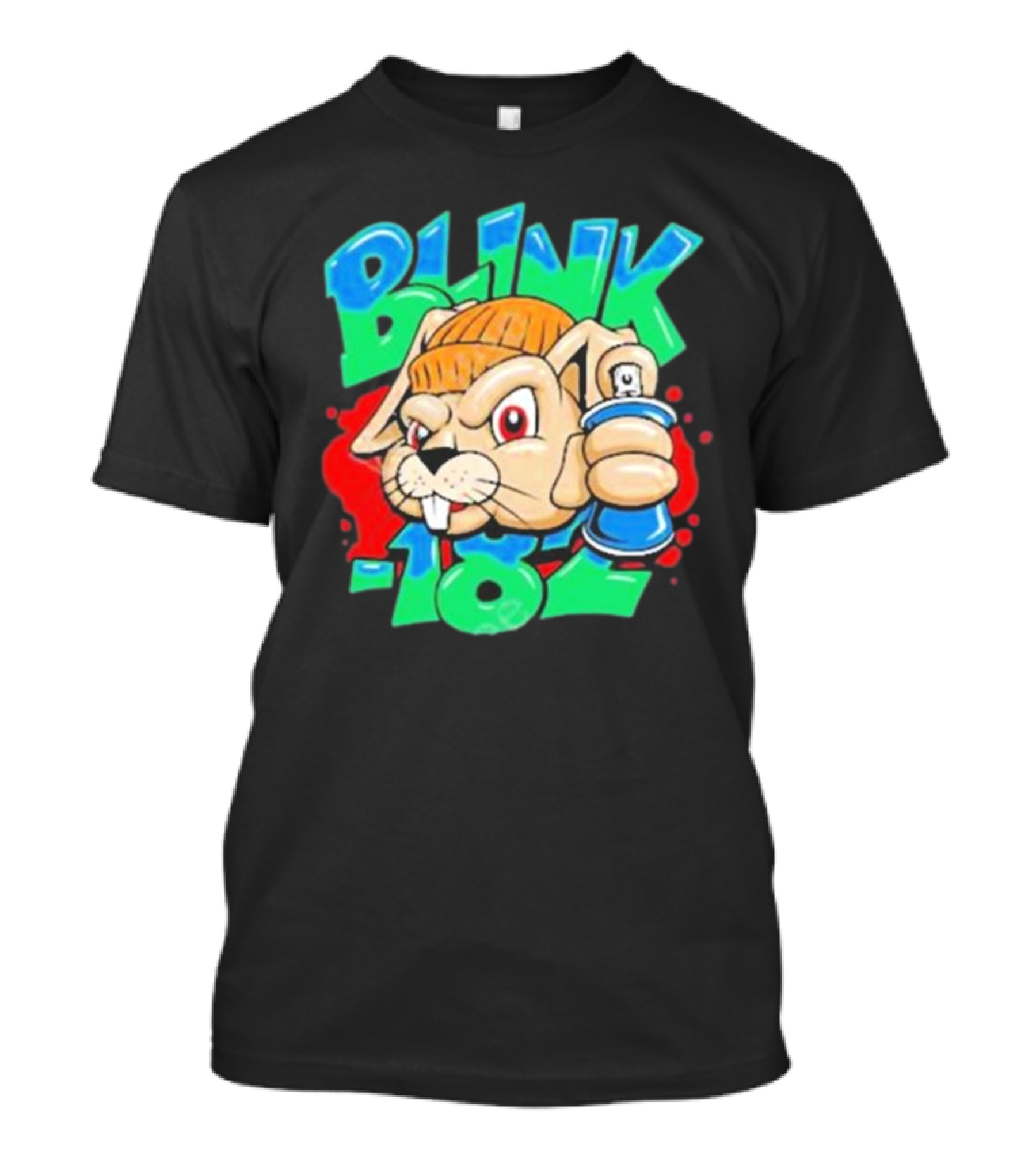 Blink-182 Senpapi Gabshiba Graffiti-Style Cartoon With Spray Can T-Shirt