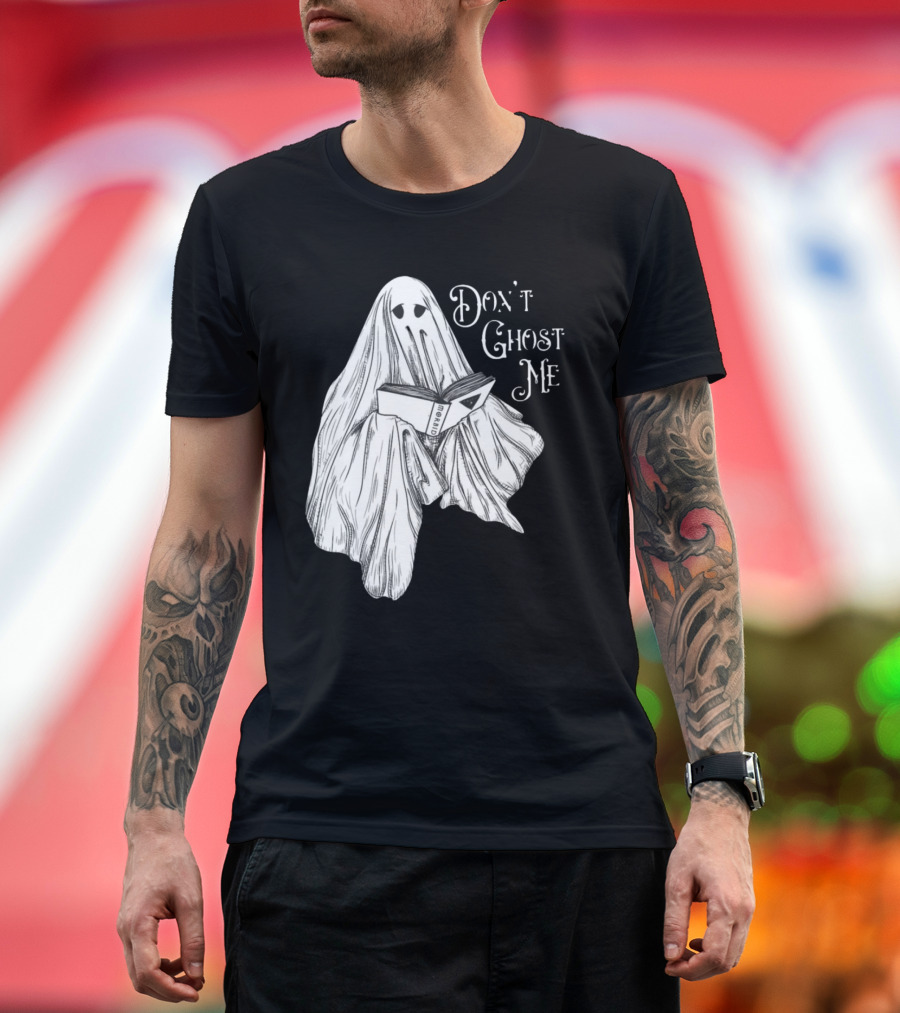 Morbid Don't Ghost Me Halloween Ghost Reading Book T-Shirt
